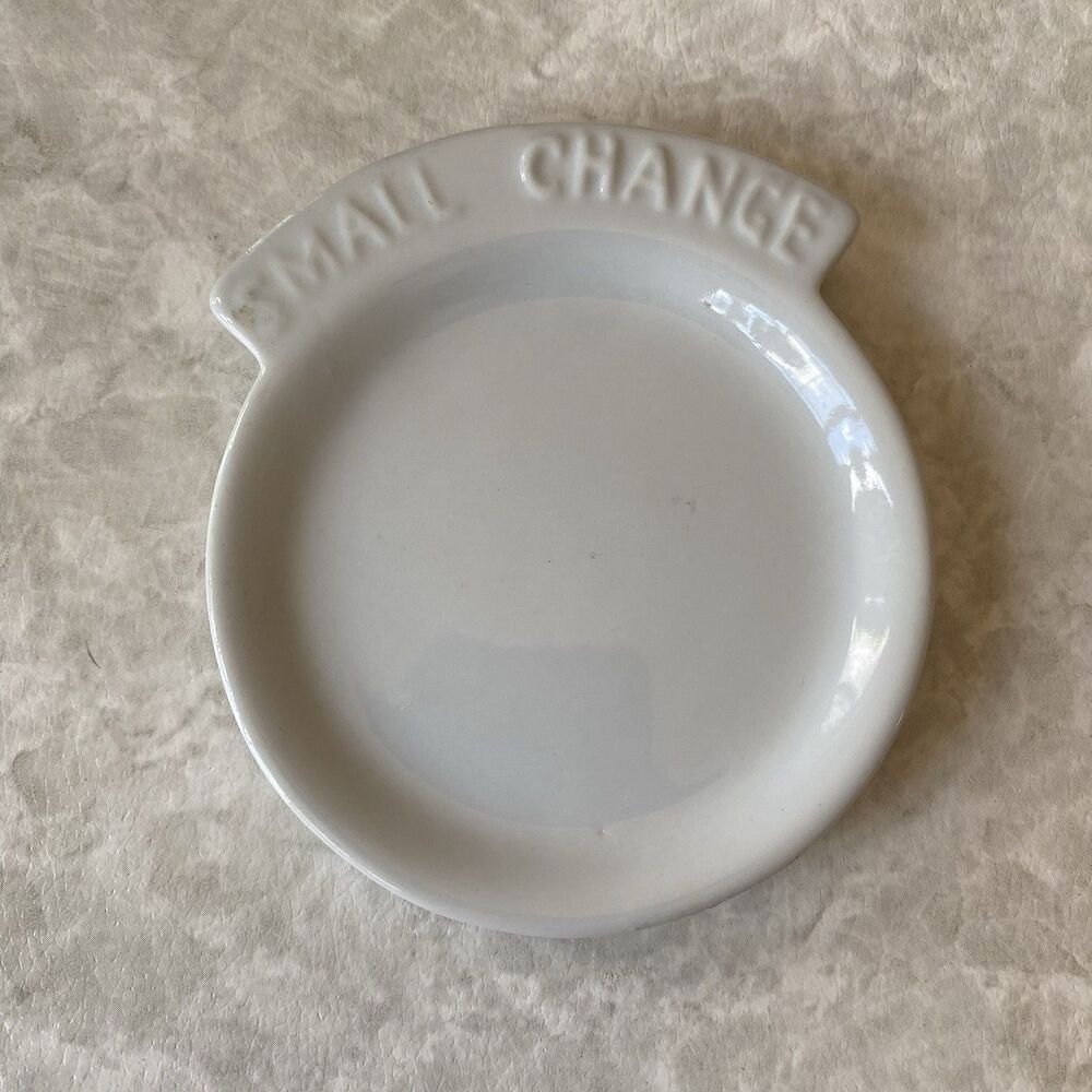 Vintage Ceramic Small Change Catchall Coin holder Trinket Dish.